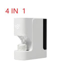 White electronic device with steam coming out, labeled '4 IN 1' on a white background