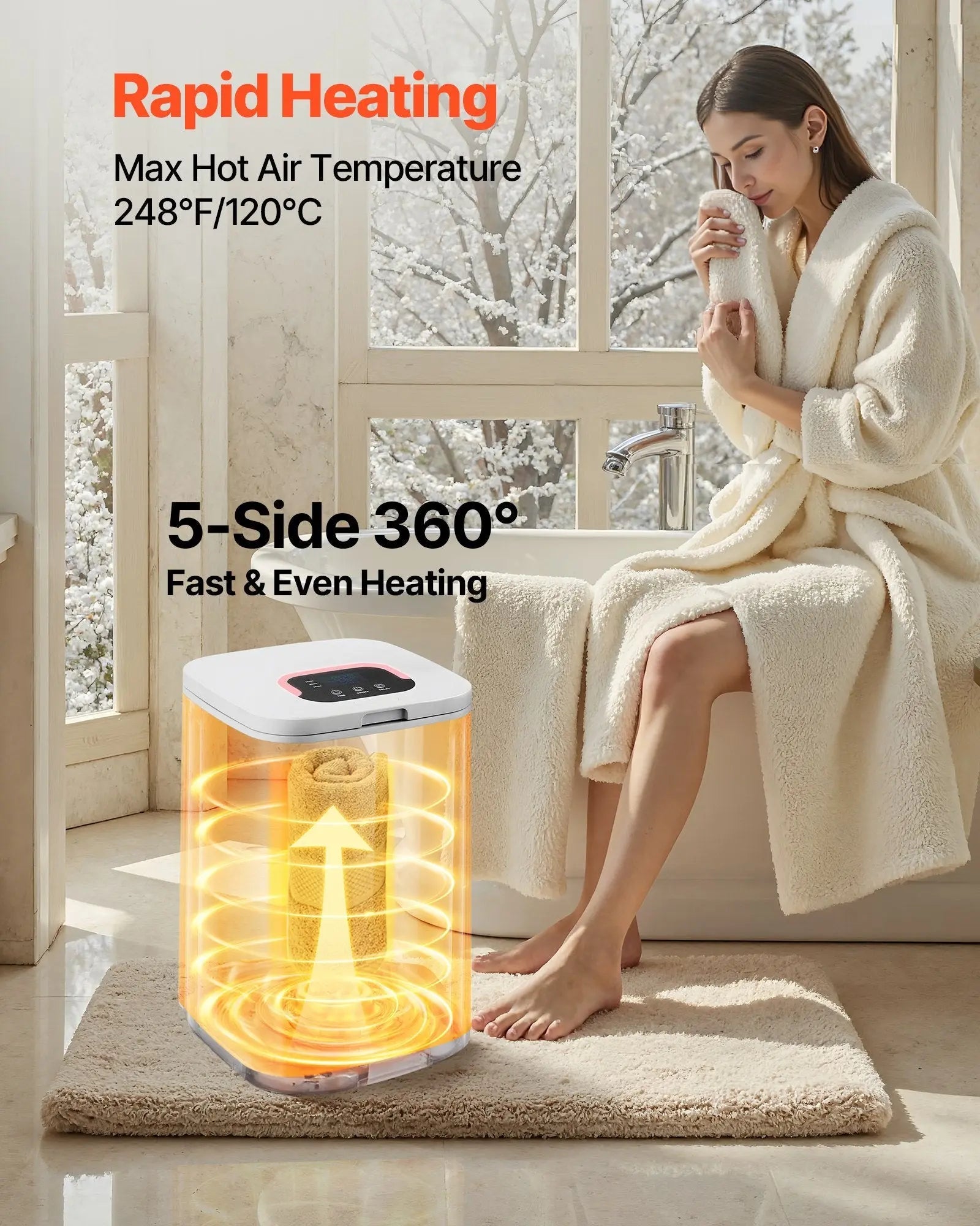 Luxury 20L Electric Towel Warmer | Heated Towel Bucket - InfinityFinds
