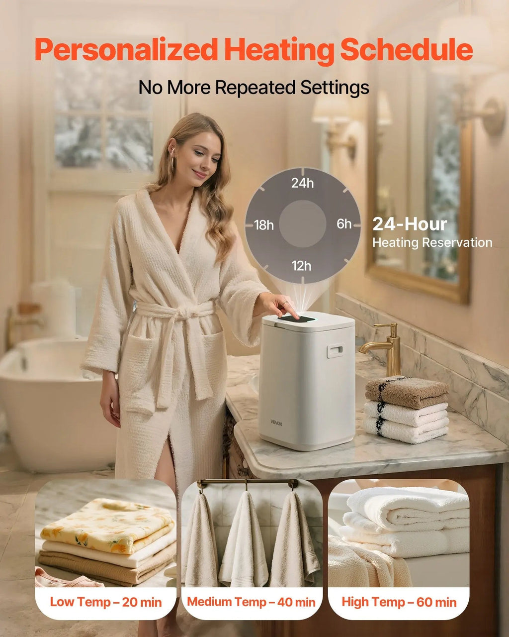 Luxury 20L Electric Towel Warmer | Heated Towel Bucket - InfinityFinds