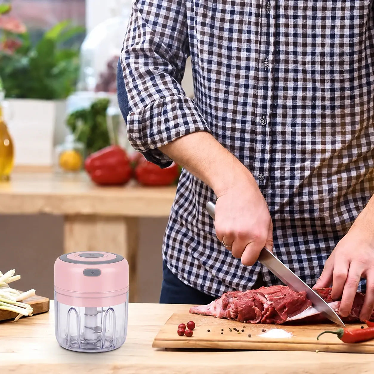 USB Electric Garlic Chopper | Mini Food Processor - InfinityFinds